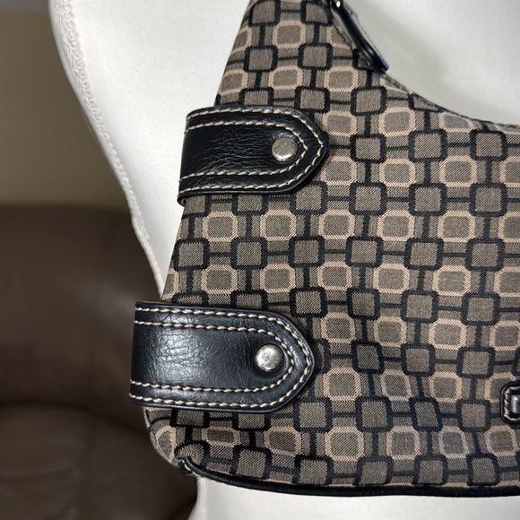 Nine West Chocolate brown and black shoulder bag great condition - Picture 4 of 11